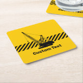 Bouwkraan Kartonnen Onderzetters (Schuin)