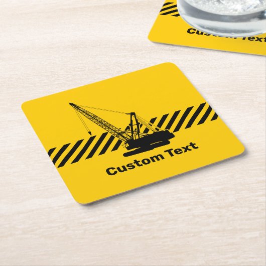 Bouwkraan Kartonnen Onderzetters (Schuin)