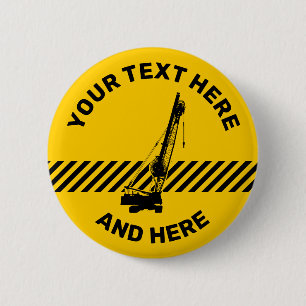 Bouwkraan Ronde Button 5,7 Cm