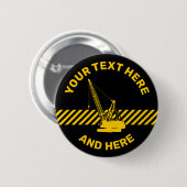 Bouwkraan Ronde Button 5,7 Cm (Voorkant /achterkant)