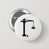 Bouwkraan Ronde Button 5,7 Cm (Voorkant /achterkant)
