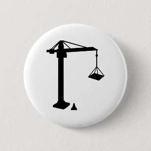 Bouwkraan Ronde Button 5,7 Cm
