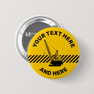 Bouwkraan Ronde Button 5,7 Cm