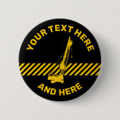 Bouwkraan Ronde Button 5,7 Cm (Voorkant)