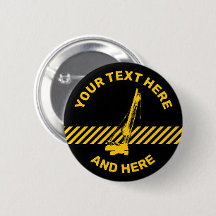 Bouwkraan Ronde Button 5,7 Cm