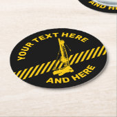 Bouwkraan Ronde Kartonnen Onderzetter (Gebogen)