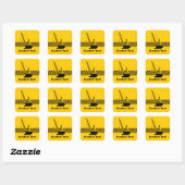 Bouwkraan Vierkante Sticker (Vel)