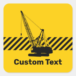 Bouwkraan Vierkante Sticker
