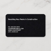 Bouwkraan Visitekaartje (Achterkant)