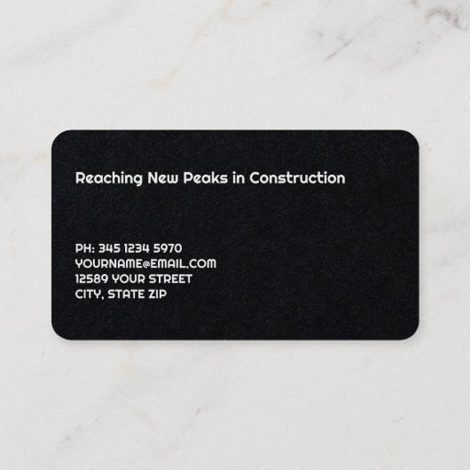 Bouwkraan Visitekaartje (Achterkant)
