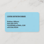 Bouwkraan Visitekaartje (Achterkant)