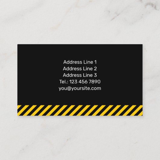 Bouwkraan Visitekaartje (Achterkant)