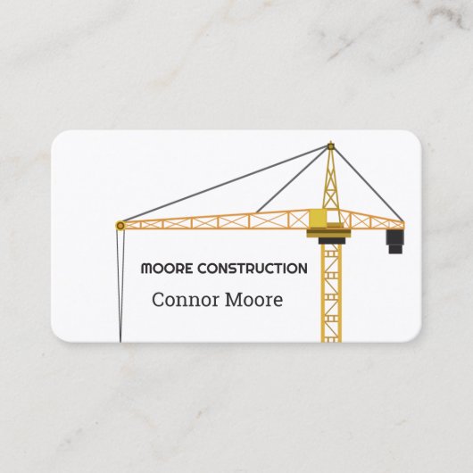 Bouwkraan Visitekaartje (Voorkant)