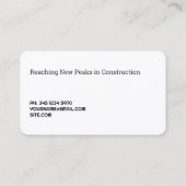 Bouwkraan Visitekaartje (Achterkant)