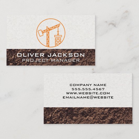 Bouwkraan | Vuil Visitekaartje (Voorkant / Achterkant)