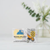 bouwkraan | wolkenkrabber | Blauwdrukken Visitekaartje (Staand voorkant)