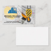 bouwkraan | wolkenkrabber | Blauwdrukken Visitekaartje (Voorkant / Achterkant)