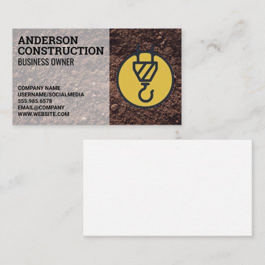 Bouwkraanlogo | Vuile Visitekaartje (Voorkant / Achterkant)