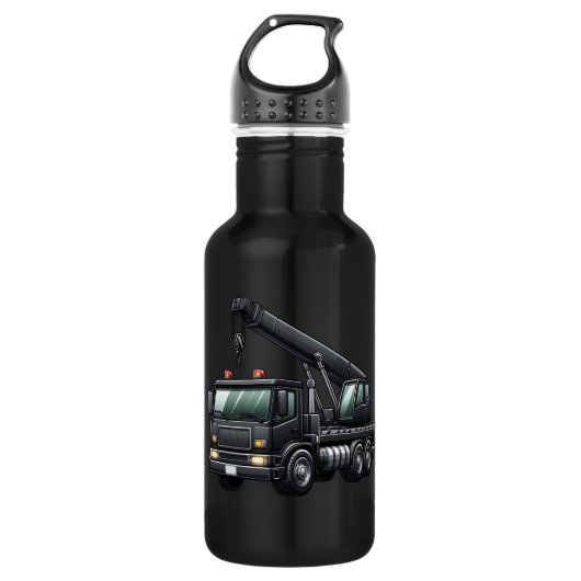 Bouwkraanwagen Waterfles (Voorkant)