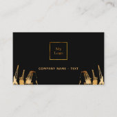 Bouwkranen van zwart goud visitekaartje (Voorkant)