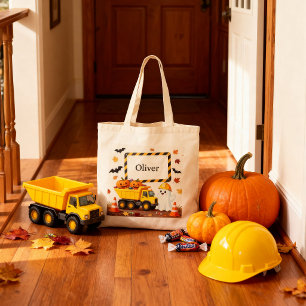 Bouwkunde Halloween Truck Trick or Treat Kinderen Tote Bag