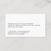 Bouwkundig Projectontwikkelaar | Blauw Werkhemd Visitekaartje (Achterkant)