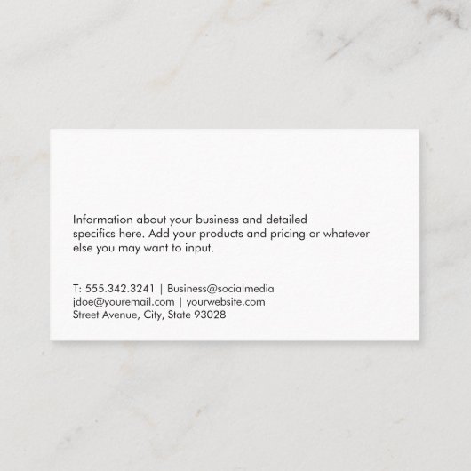 Bouwkundig Projectontwikkelaar | Blauw Werkhemd Visitekaartje (Achterkant)