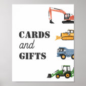 Bouwkundig Voertuig Verjaardagskaarten en Cadeaus Poster (Voorkant)