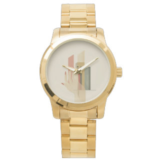 Bouwkunstenaar oversized gouden armbandhorloge horloge