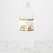 Bouwlabeled waterfles voor verjaardag etiket (Achterkant)