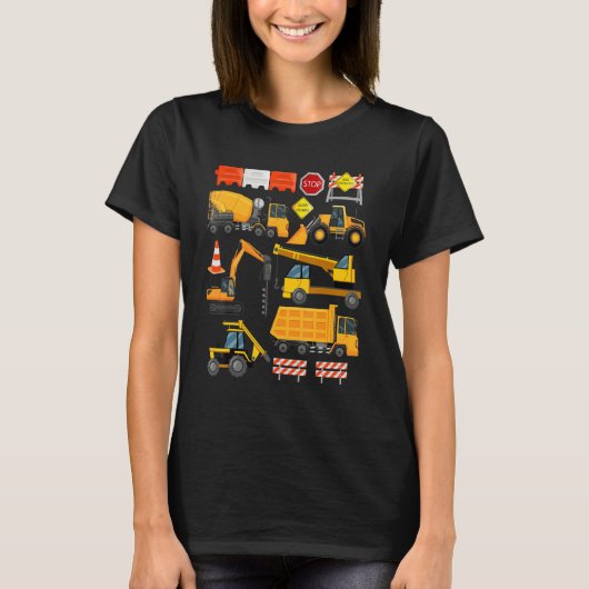 Bouwlader Tractor Dumptruck Constructie T-shirt (Voorkant)