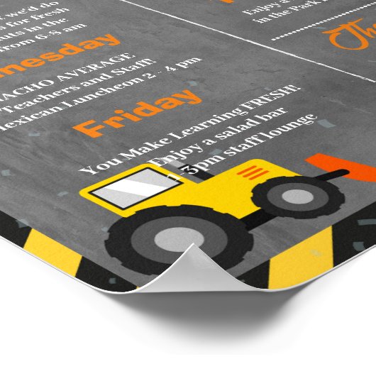 Bouwleraar Personeel Waardering sjabloon Poster (Hoek)