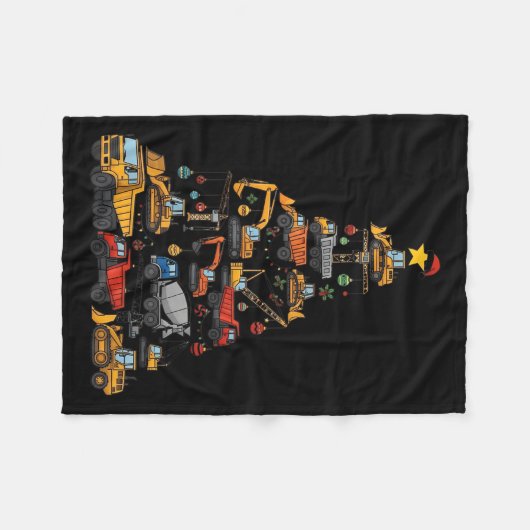 Bouwliefhebber Kerstboom Cute Kerstmis  Fleece Deken (Voorkant (Horizontaal))