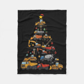 Bouwliefhebber Kerstboom Cute Kerstmis Fleece Deken (Voorkant)