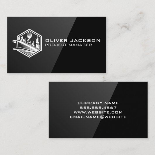 Bouwlier en staalstraal visitekaartje (Voorkant / Achterkant)