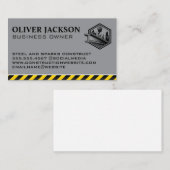 Bouwlier het opheffen van staalstraal visitekaartje (Voorkant / Achterkant)