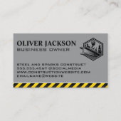 Bouwlier het opheffen van staalstraal visitekaartje (Voorkant)