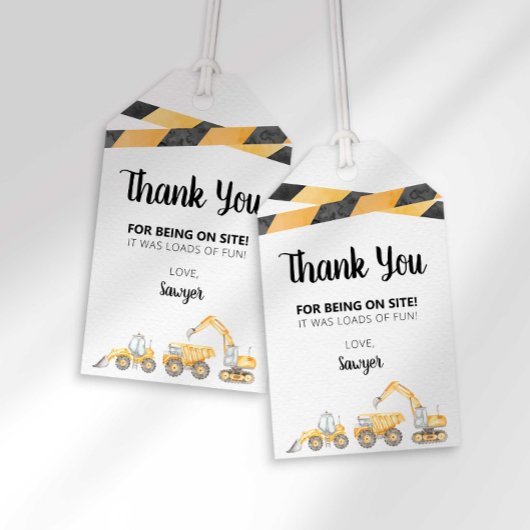 Bouwlkwart Geboren Feestje Favor Tag Cadeaulabel
