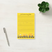 Bouwmachine Aangepast voor Kinderen Geel Gelinieer Post-it® Notes (Kantoor)
