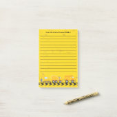 Bouwmachine Aangepast voor Kinderen Geel Gelinieer Post-it® Notes (Op bureau)