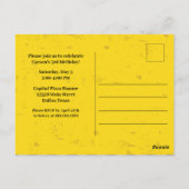 Bouwmachine Kinderen Aangepaste Verjaardagsfeestje Briefkaart (Achterkant)