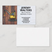 Bouwmachine | Sloopwerk Visitekaartje (Voorkant / Achterkant)