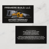 Bouwmachine | Stadsprofiel van onroerend goed Visitekaartje (Voorkant / Achterkant)