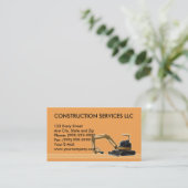bouwmachine visitekaartje (Staand voorkant)