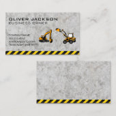 Bouwmachines | Beton achtergrond Visitekaartje (Voorkant / Achterkant)