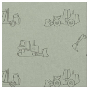 Bouwmachines Bouwer Jongens Truck Salie Groen Stof
