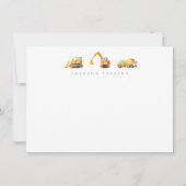 Bouwmachines Briefkaarten voor Kinderen (Voorkant)