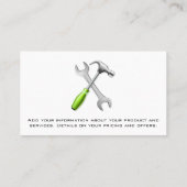 Bouwmachines | Bulldozer Visitekaartje (Achterkant)