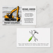 Bouwmachines | Bulldozer Visitekaartje (Voorkant / Achterkant)