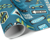 Bouwmachines Cadeaupapier (Rol Hoek)
